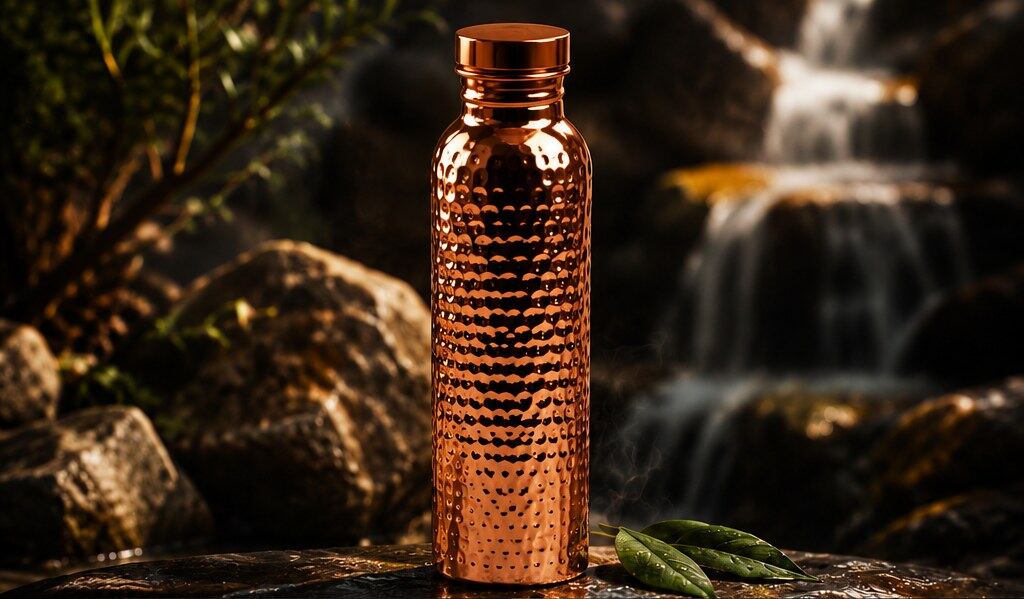 Puura 900 — Pure Copper Water Bottle view 1